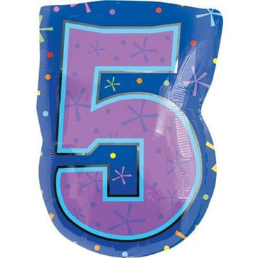 5 Multi-Color Foil Balloon 134x68cm Balloons & Streamers - Party Centre - Party Centre