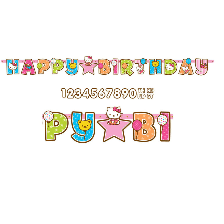 Hello Kitty Jumbo Add An Age Letter Banner Decorations - Party Centre
