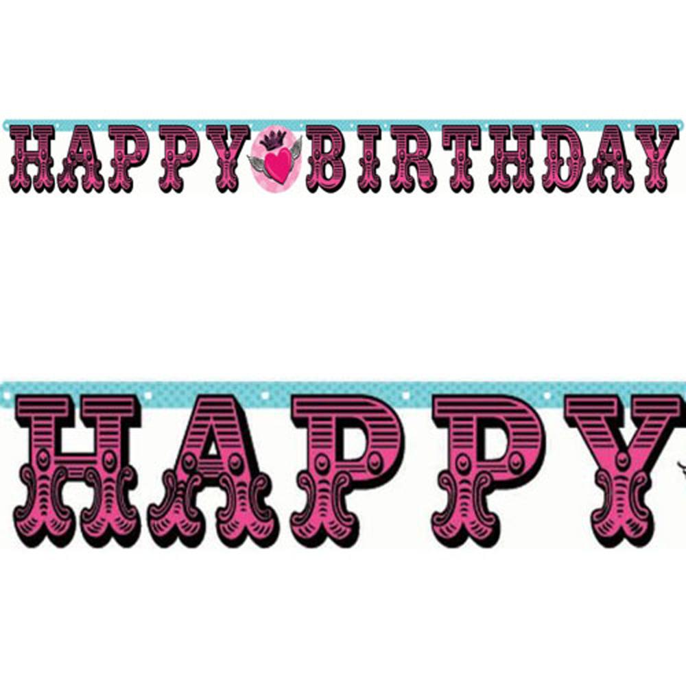 Rocker Girl Happy Birthday Letter Banner Decorations - Party Centre - Party Centre