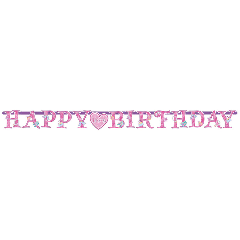 Happy Birthday Princess Letter Banner Decorations - Party Centre