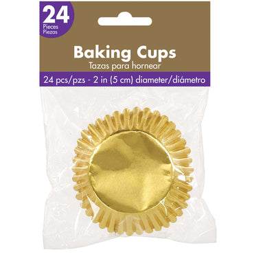 Gold Cupcake Cases 50mm, 24pcs Party Accessories - Party Centre - Party Centre