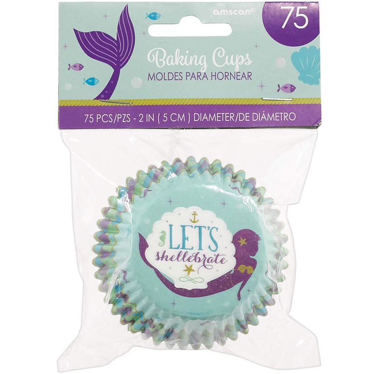 Mermaid Wishes Cupcake Cases 75pcs Party Accessories - Party Centre