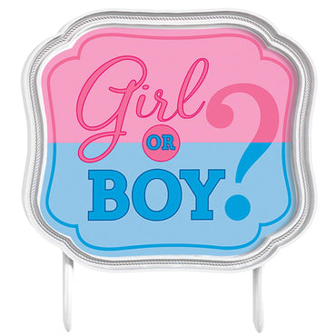 Girl Or Boy? Plastic Cake Topper Party Accessories - Party Centre - Party Centre