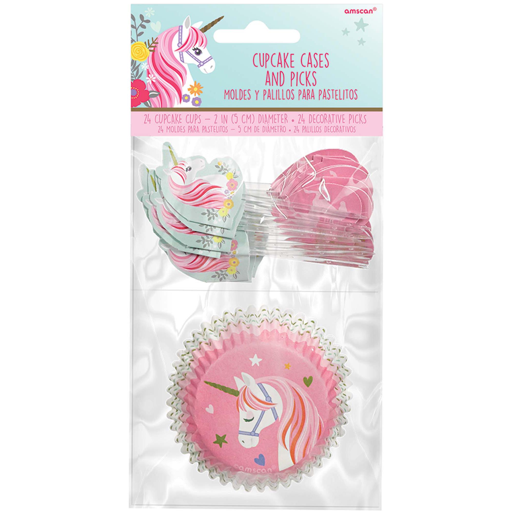 Magical Unicorn Cupcake Cases And Picks 48pcs Party Accessories - Party Centre - Party Centre