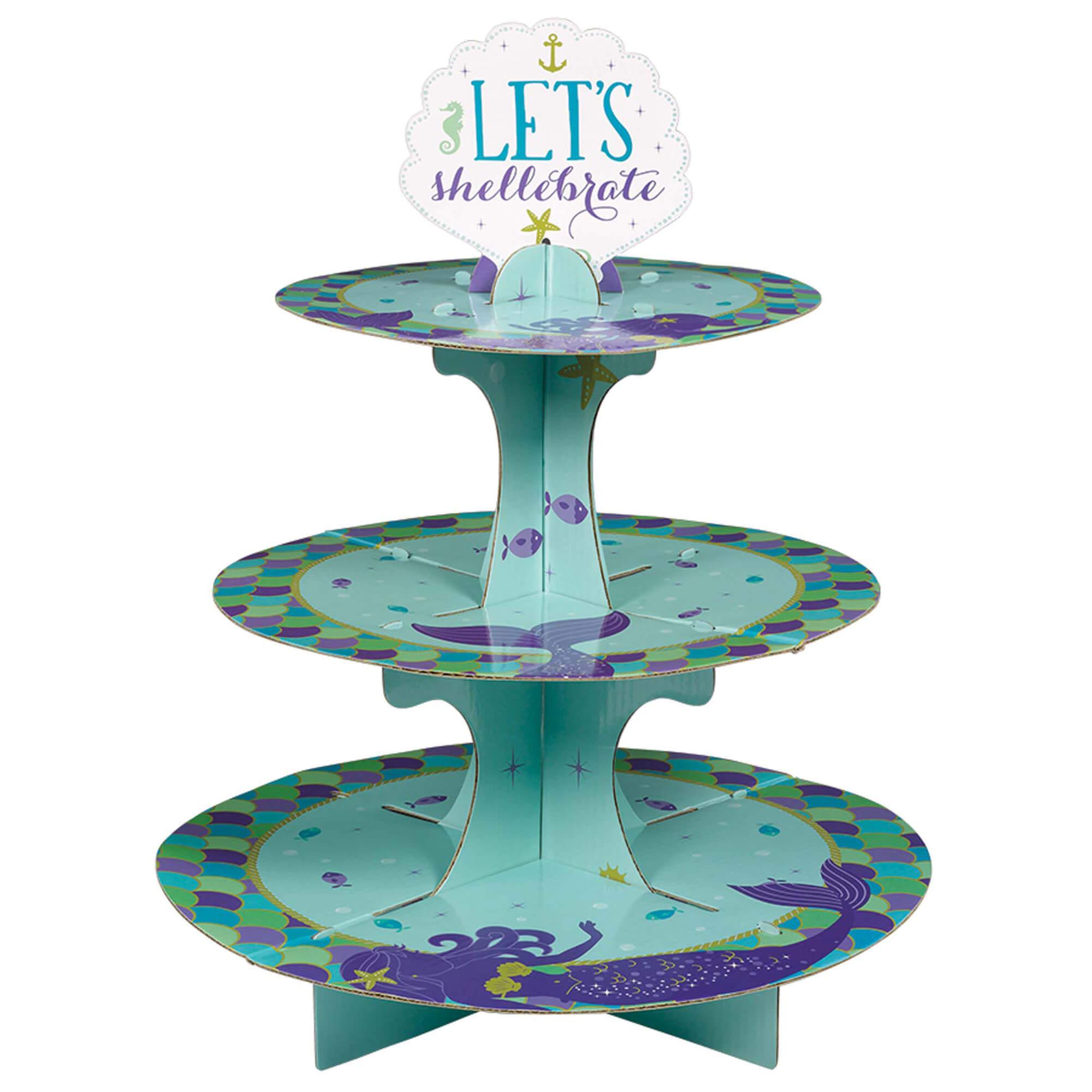 Mermaid Wishes Cardboard Cupcake Stand Party Accessories - Party Centre - Party Centre