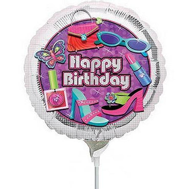 Glitzy Girl Birthday Foil Balloon 9in Balloons & Streamers - Party Centre - Party Centre