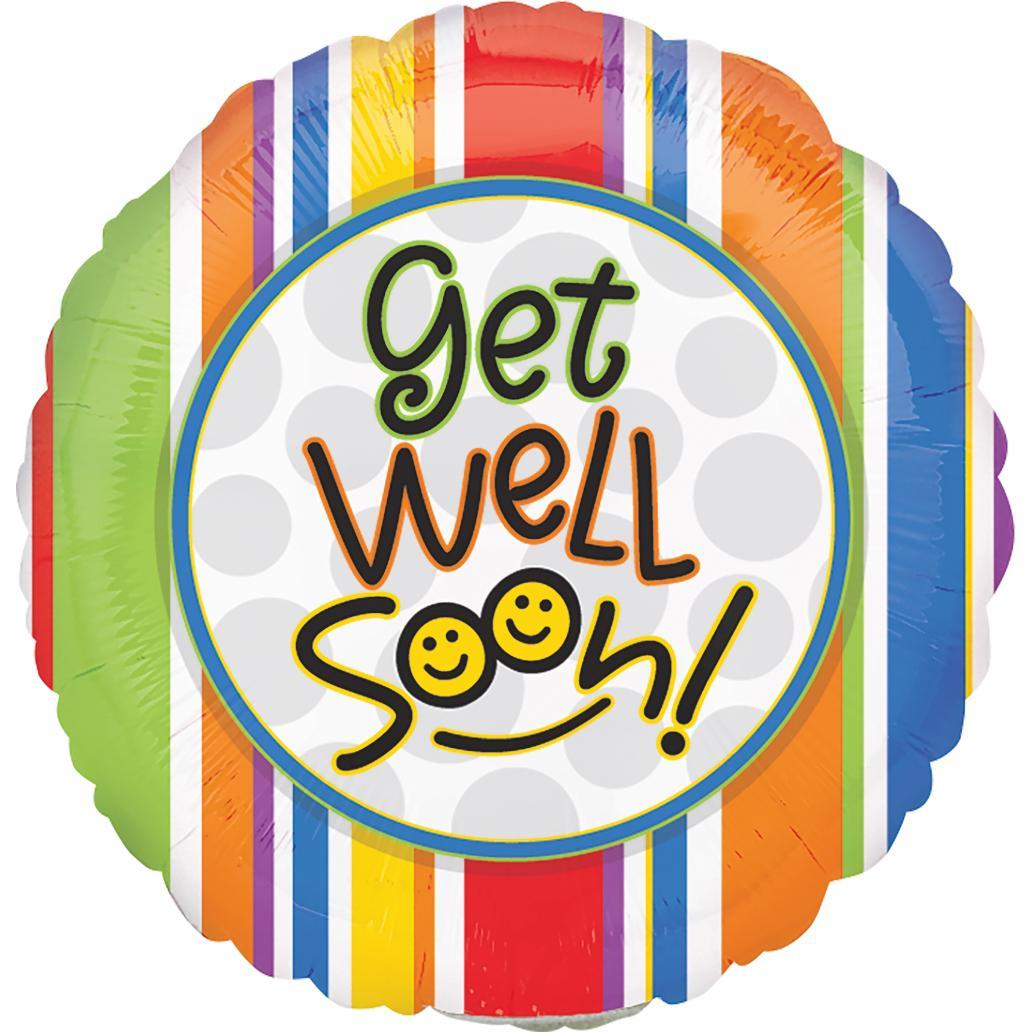 Get Well Soon Smiles Foil Balloon 9in Balloons & Streamers - Party Centre - Party Centre