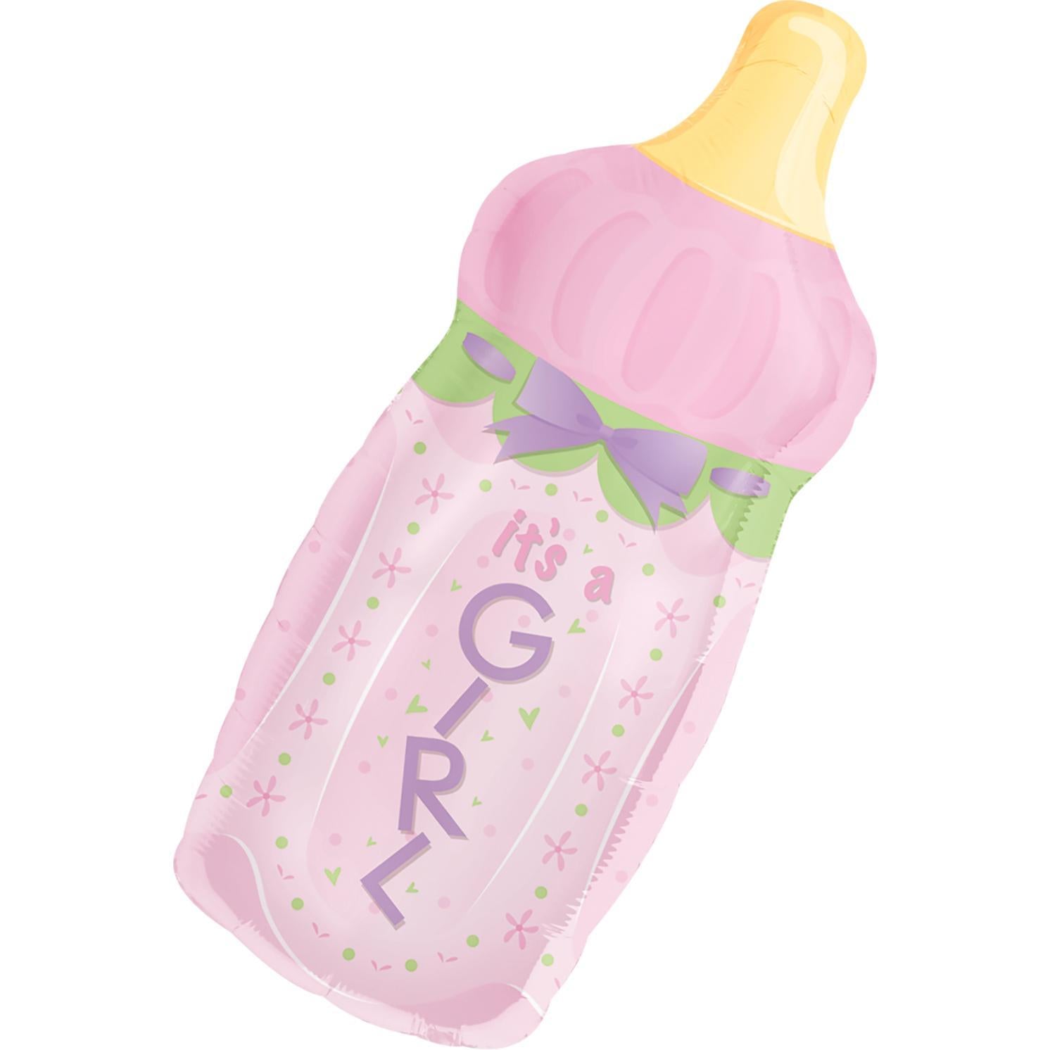 It's A Girl Baby Bottle Foil Balloon 13 x 31in Balloons & Streamers - Party Centre - Party Centre