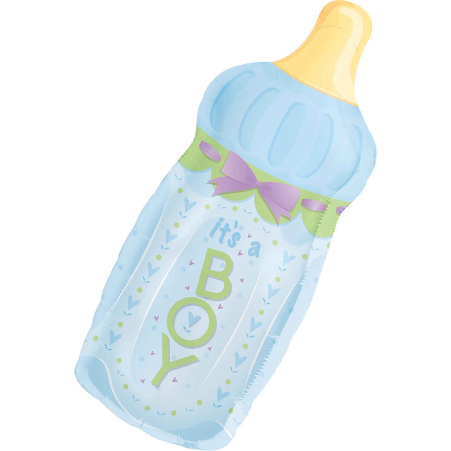It's A Boy Baby Bottle Foil Balloon 13 x 31in Balloons & Streamers - Party Centre - Party Centre