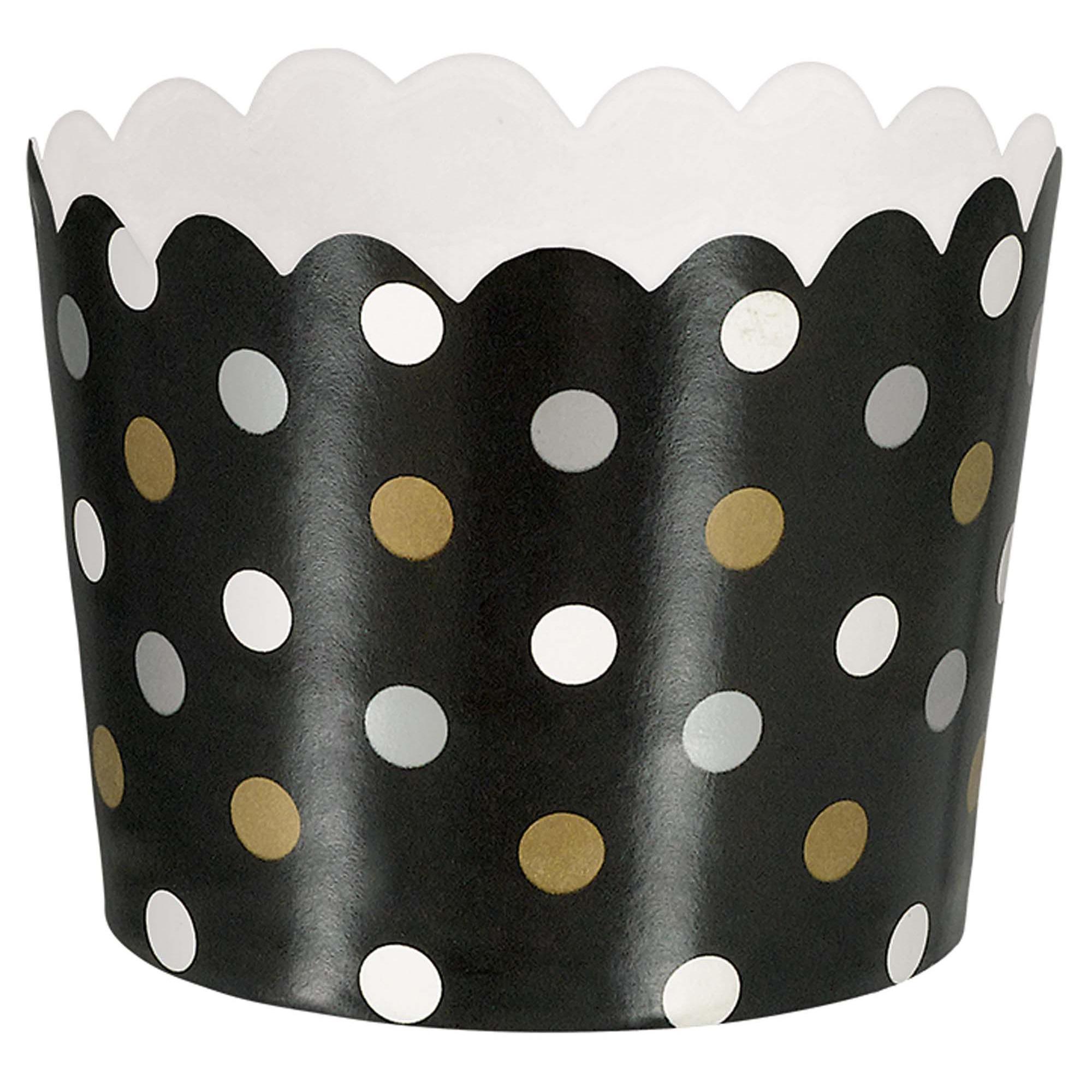 Multicolor Paper Mini Dots Small Scalloped Snack Cup 36pcs Candy Buffet - Party Centre - Party Centre