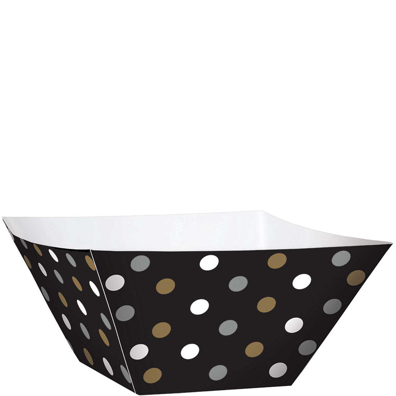 Multicolor Paper Mini Dots Cocktail Small Square Bowl 24pcs Candy Buffet - Party Centre