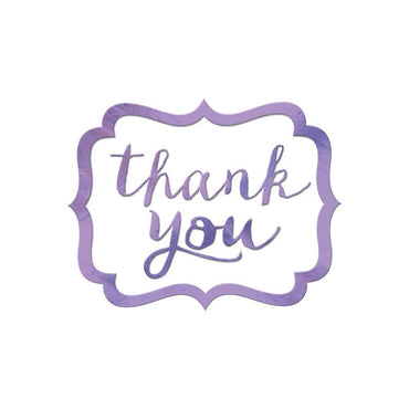 Lavender Thank You Stickers 50pcs Favours - Party Centre - Party Centre