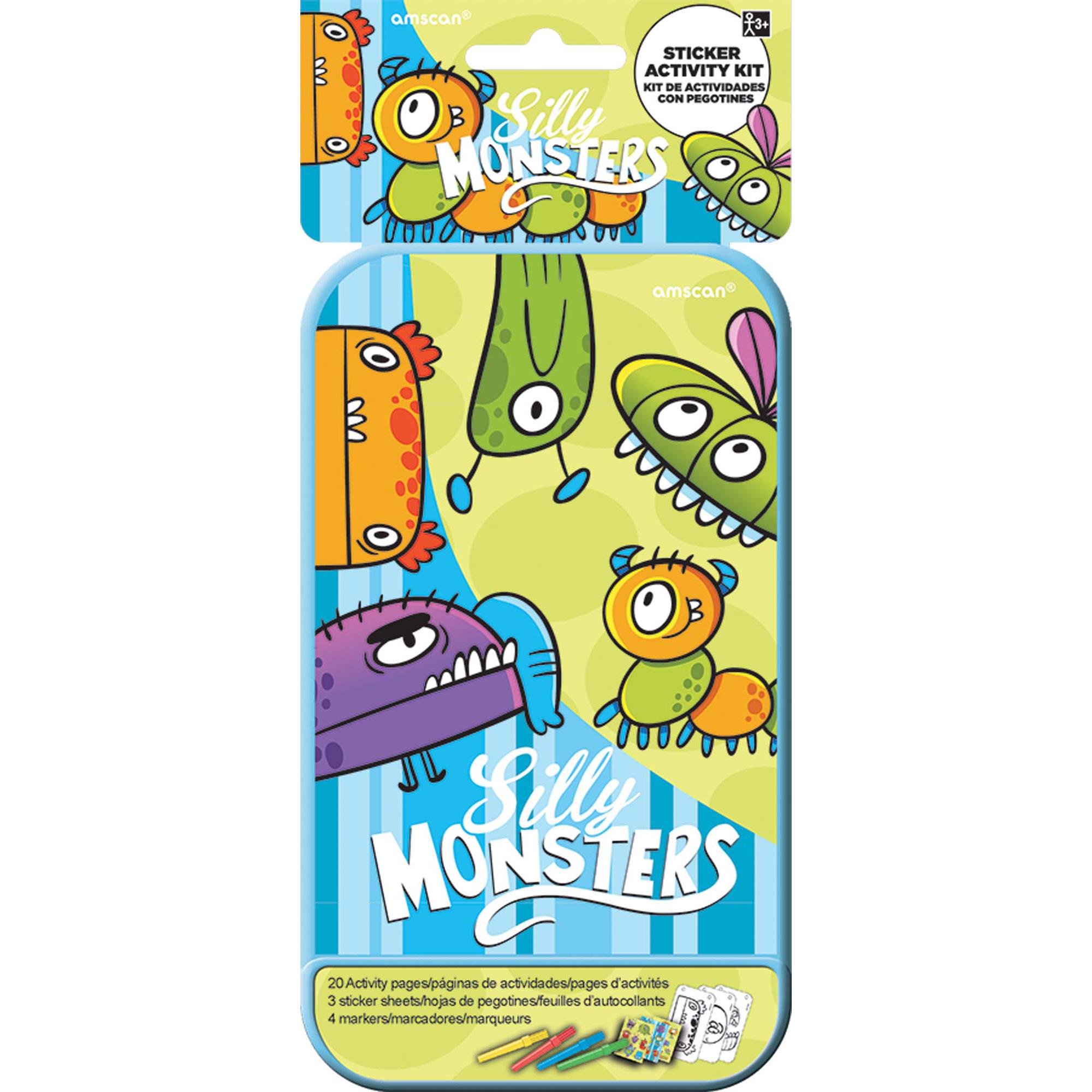 Silly Monster Sticker Activity Kit Party Favors - Party Centre - Party Centre