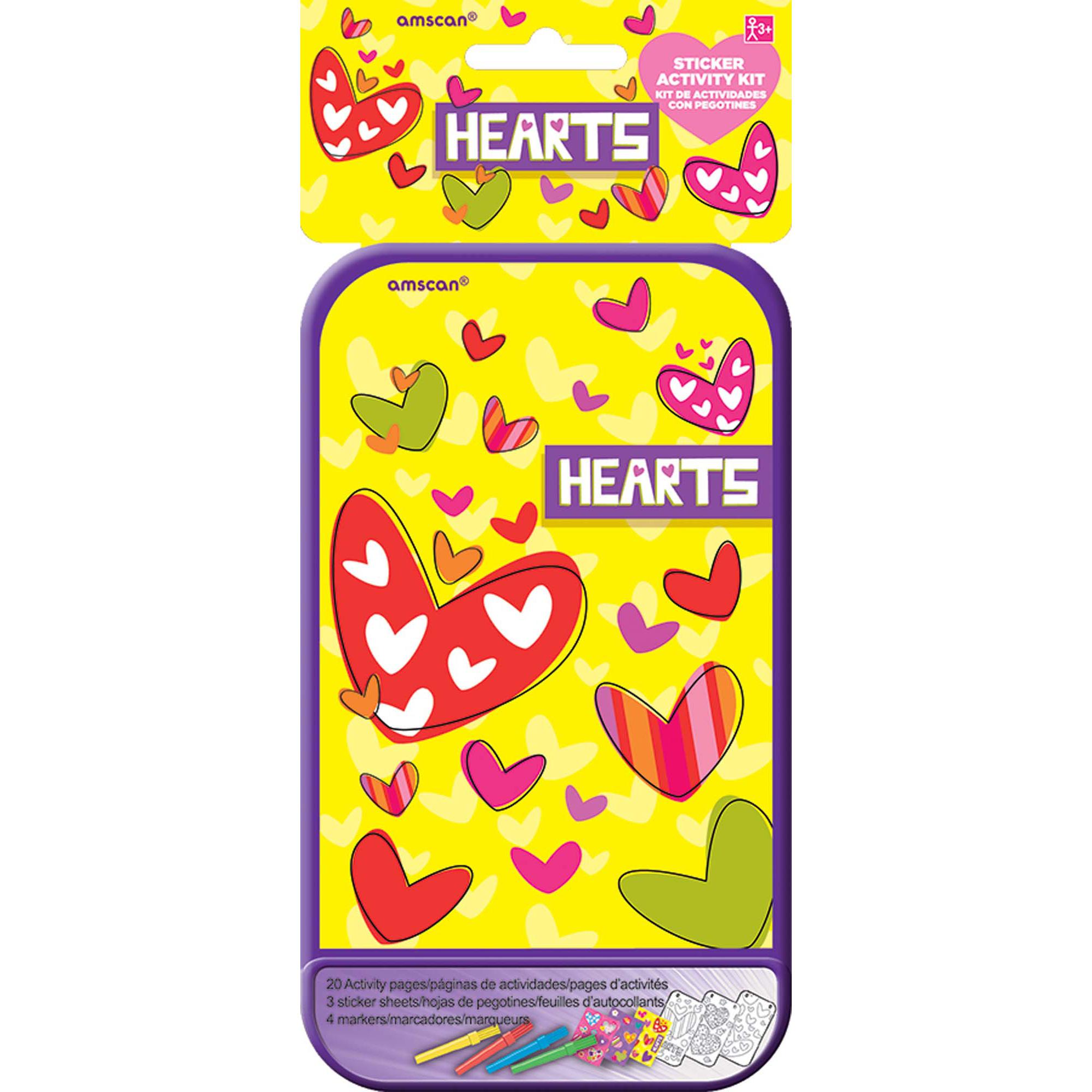 Hearts Sticker Activity Kit Party Favors - Party Centre - Party Centre