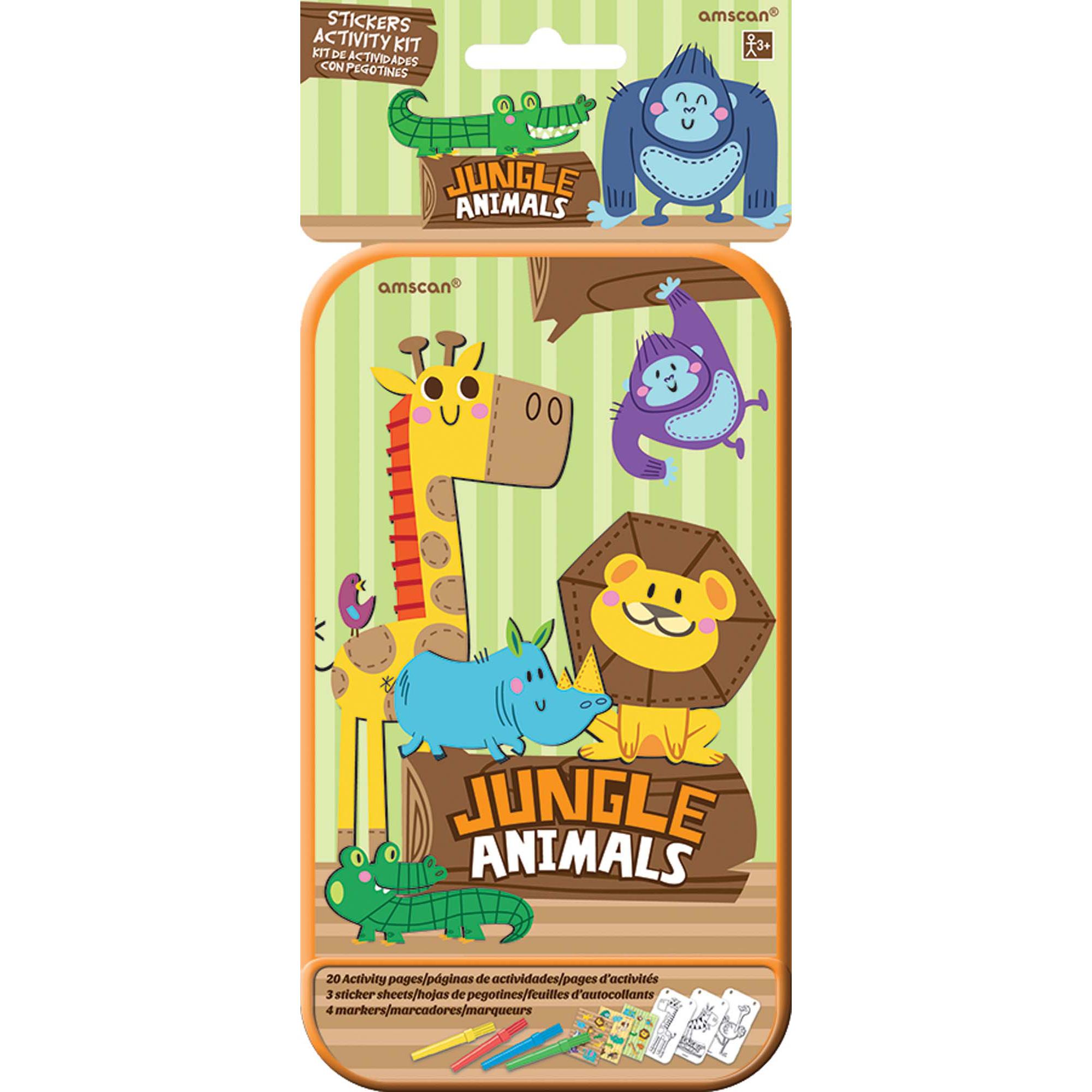 Jungle Animal Sticker Activity Kit Party Favors - Party Centre - Party Centre