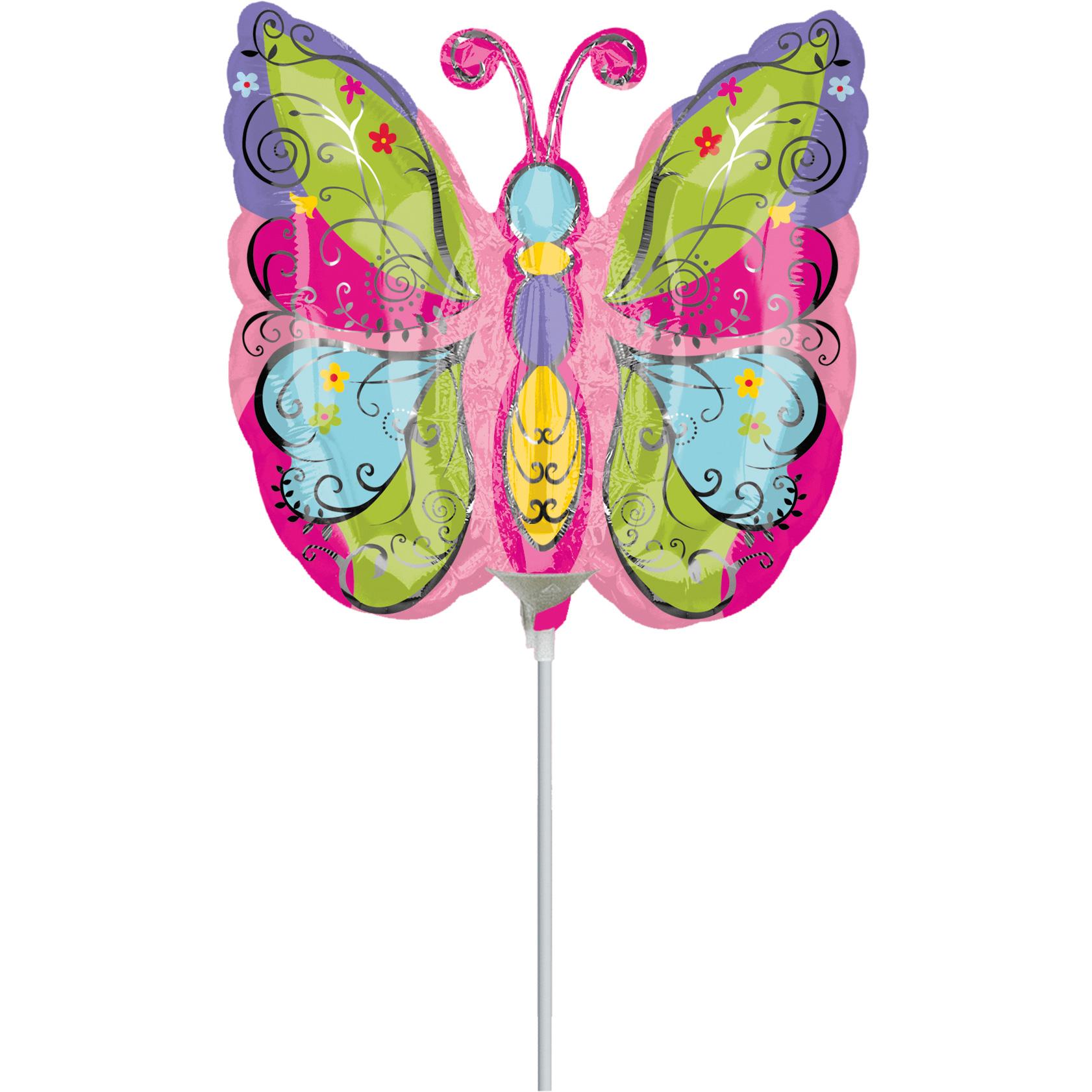 Whimsical Garden Butterfly Mini Shape Foil Balloon Balloons & Streamers - Party Centre - Party Centre