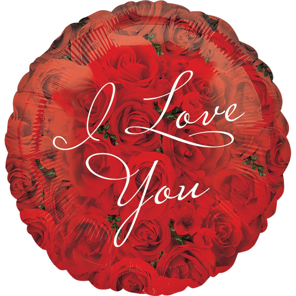 I Love You Rose Foil Balloon 18in Balloons & Streamers - Party Centre - Party Centre