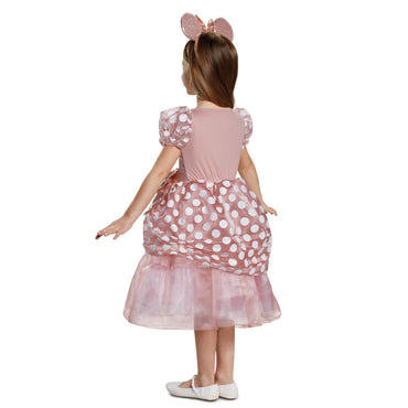 Child Minnie Mouse Rose Gold Deluxe Costume - Party Centre