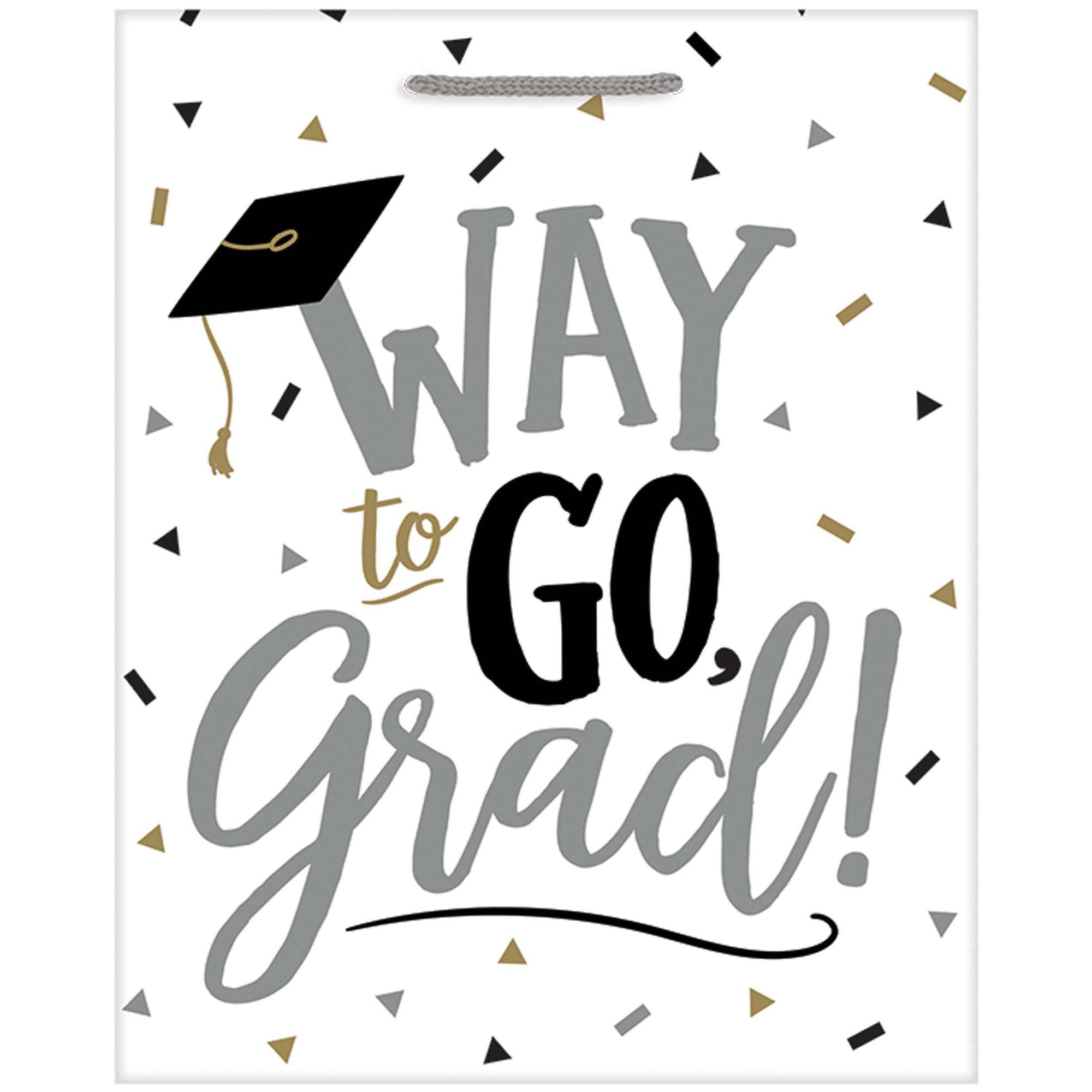 Way To Go Large Grad Glossy Gift Bag Party Favors - Party Centre - Party Centre