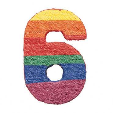 Number 6 Piñata 21in Pinata - Party Centre - Party Centre