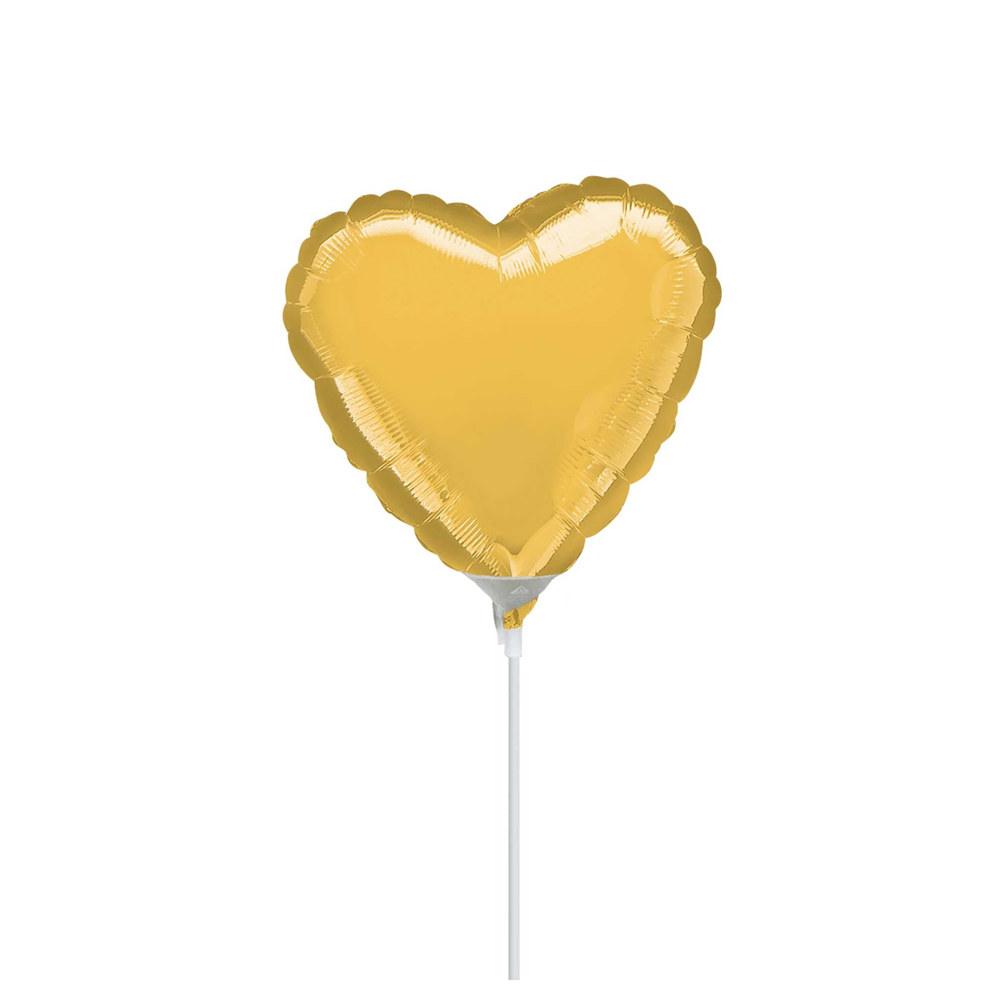 Gold Heart Mini Shape Balloon 4in Balloons & Streamers - Party Centre - Party Centre