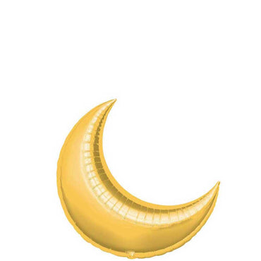 Gold Crescent Mini Shape Balloon 17in Balloons & Streamers - Party Centre - Party Centre