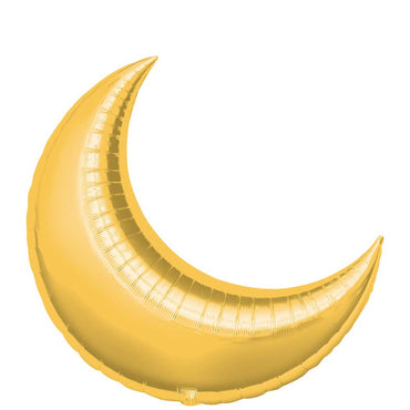 Gold Crescent Super Shape Balloon 26in Balloons & Streamers - Party Centre - Party Centre