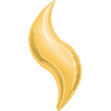 Gold Curve Super Shape Balloon 42in Balloons & Streamers - Party Centre - Party Centre