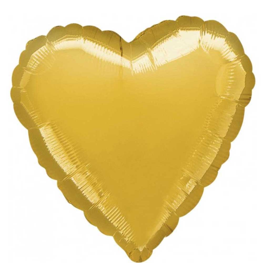Gold Heart Foil Balloon 32in Balloons & Streamers - Party Centre - Party Centre