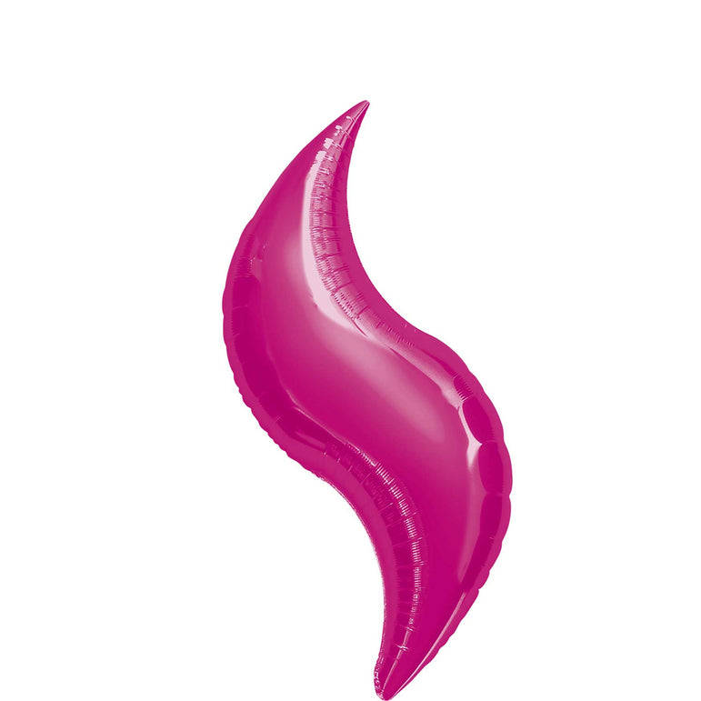 Fuchsia Curve Super Shape Balloon 36in Balloons & Streamers - Party Centre