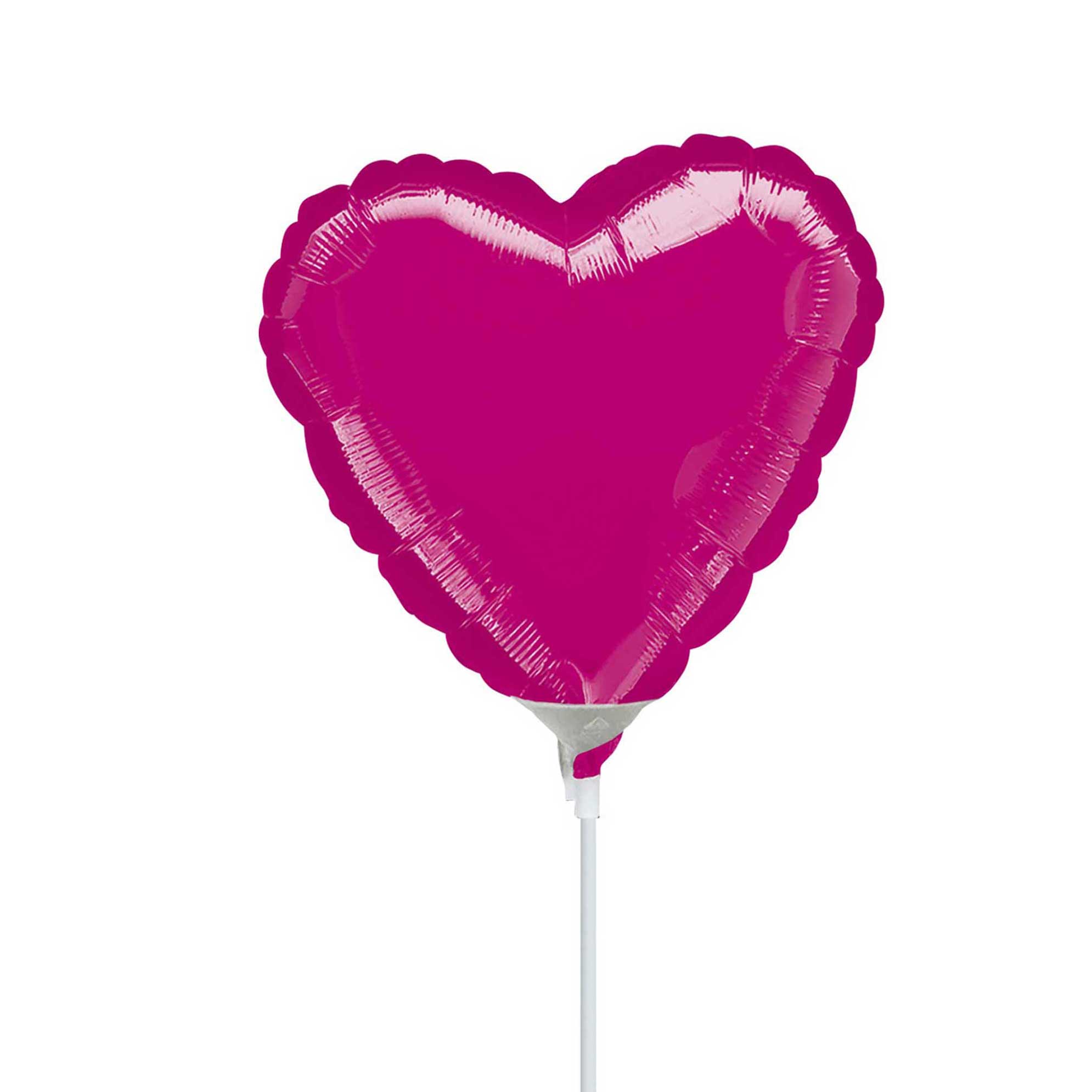 Metallic Fuchsia Heart Foil Balloon 9in Balloons & Streamers - Party Centre - Party Centre