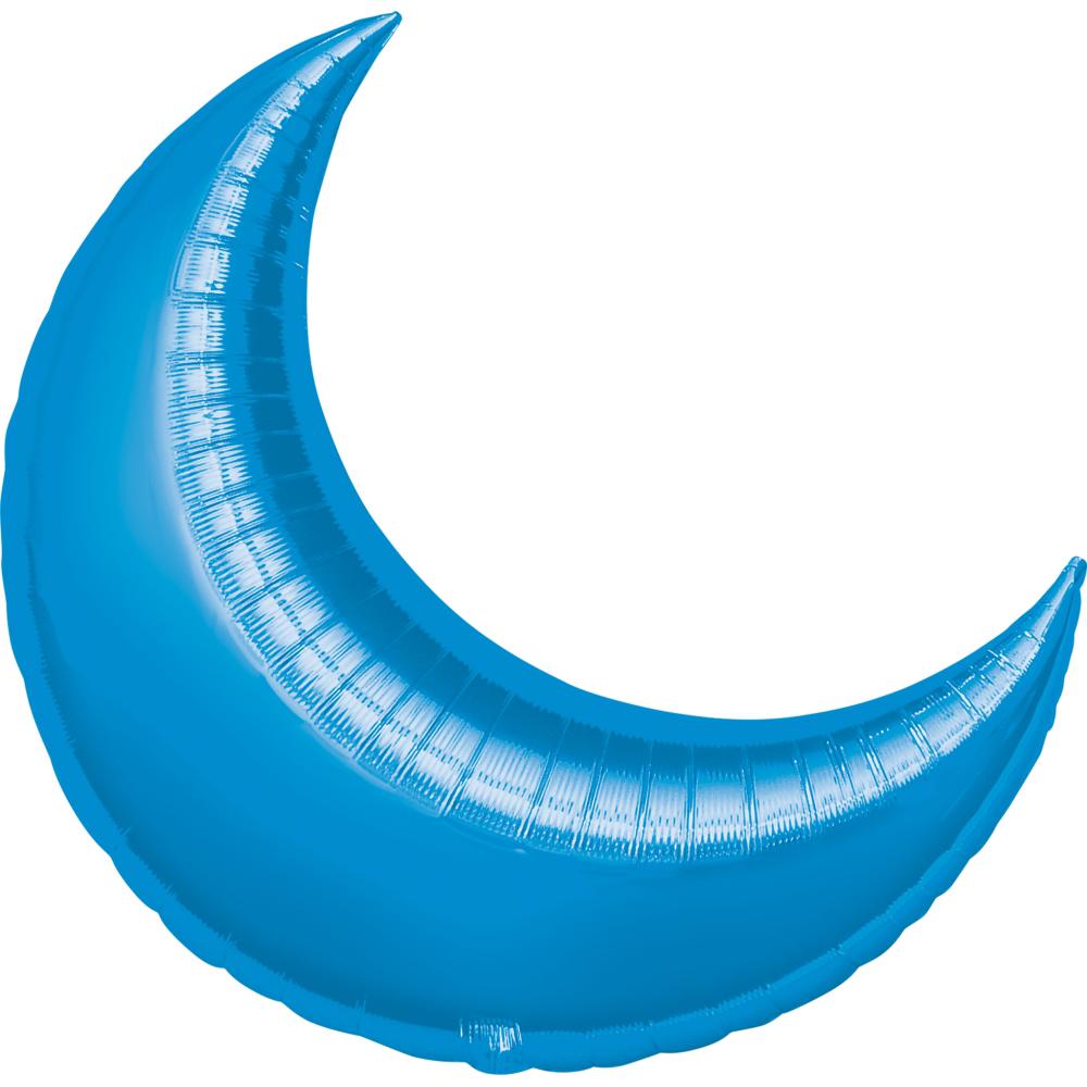 Blue Crescent Super Shape Balloon 35in Balloons & Streamers - Party Centre - Party Centre