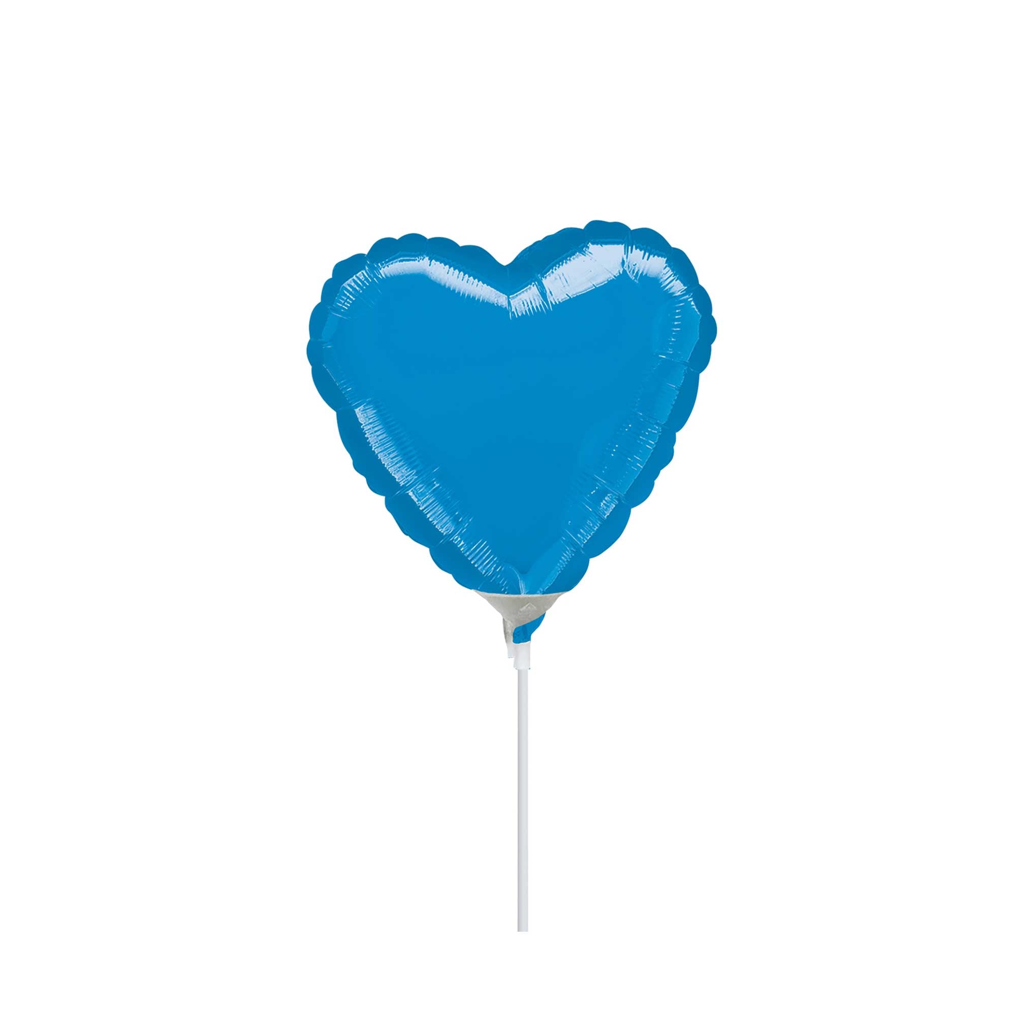 Metallic Blue Heart Foil Balloon 4in Balloons & Streamers - Party Centre - Party Centre