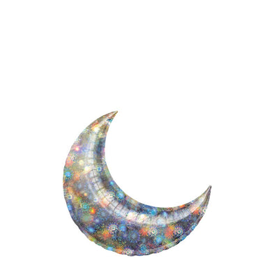 Holographic Fireworks Crescent Mini Shape Balloon 17in Balloons & Streamers - Party Centre - Party Centre