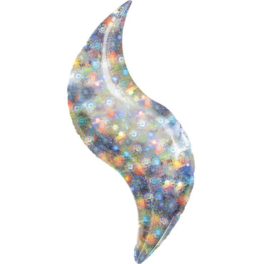 Holographic Fireworks Curve Super Shape Balloon 42in Balloons & Streamers - Party Centre - Party Centre