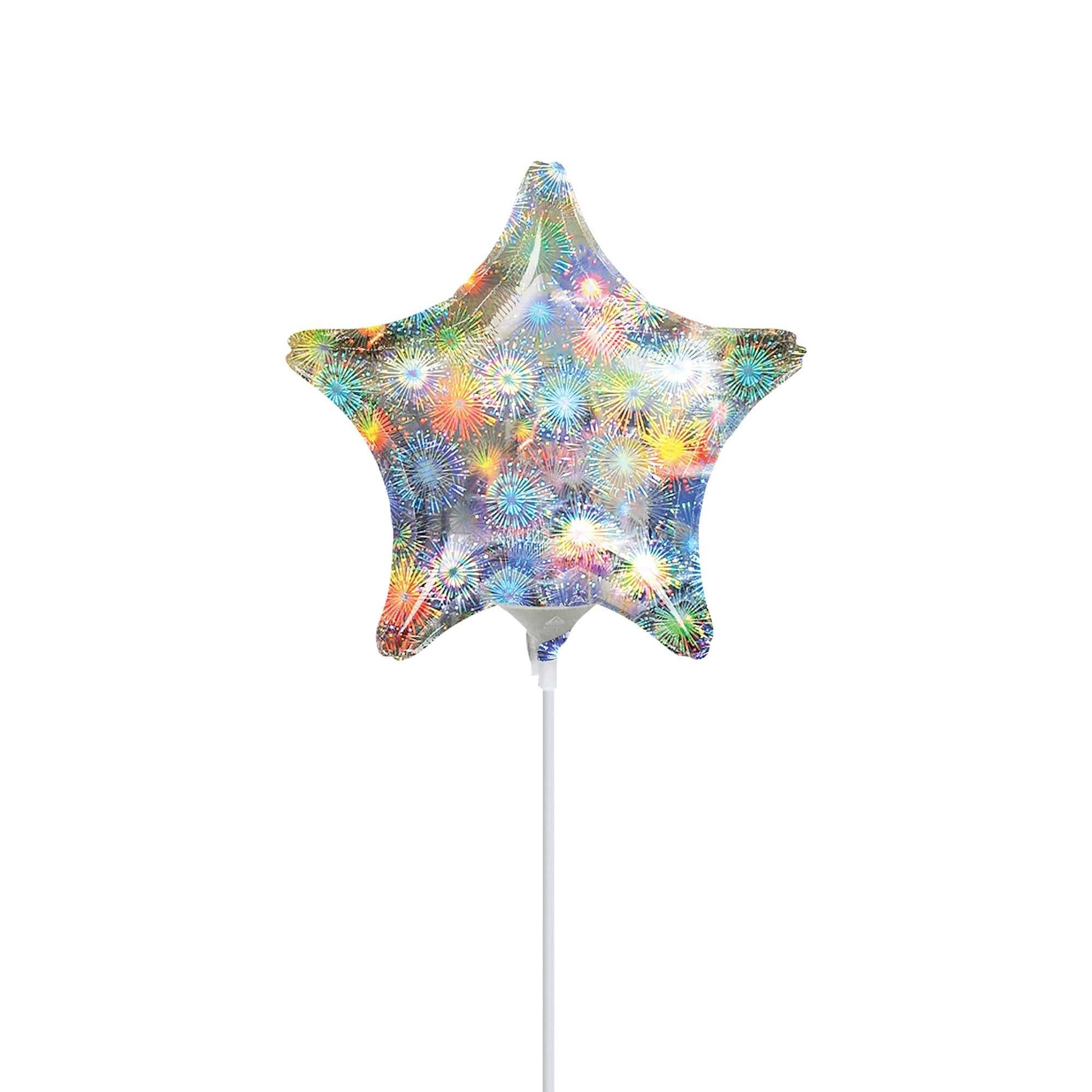 Holographic Fireworks Star 9in Balloons & Streamers - Party Centre - Party Centre