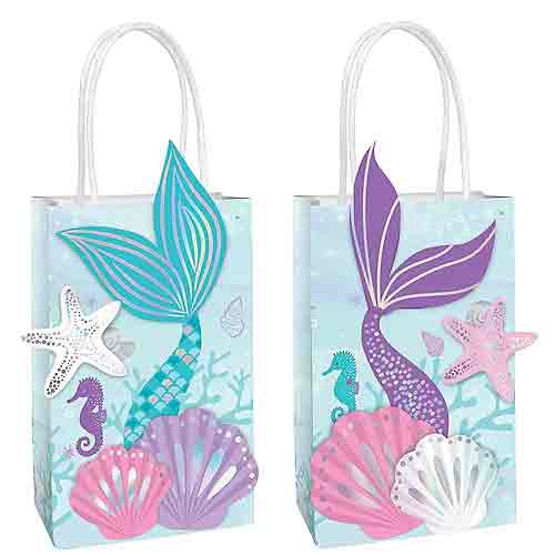 Shimmering Mermaids Create Your Own Bags 8pcs - Party Centre