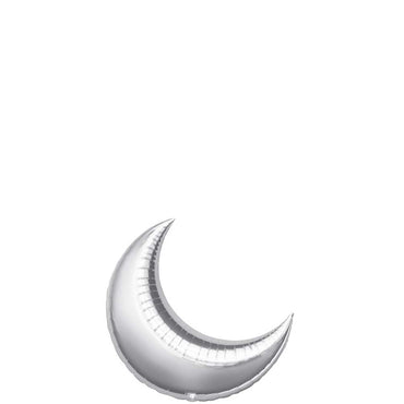 Silver Crescent Mini Shape Balloon 10in Balloons & Streamers - Party Centre - Party Centre