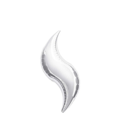 Silver Curve Foil Balloon 28in Balloons & Streamers - Party Centre - Party Centre