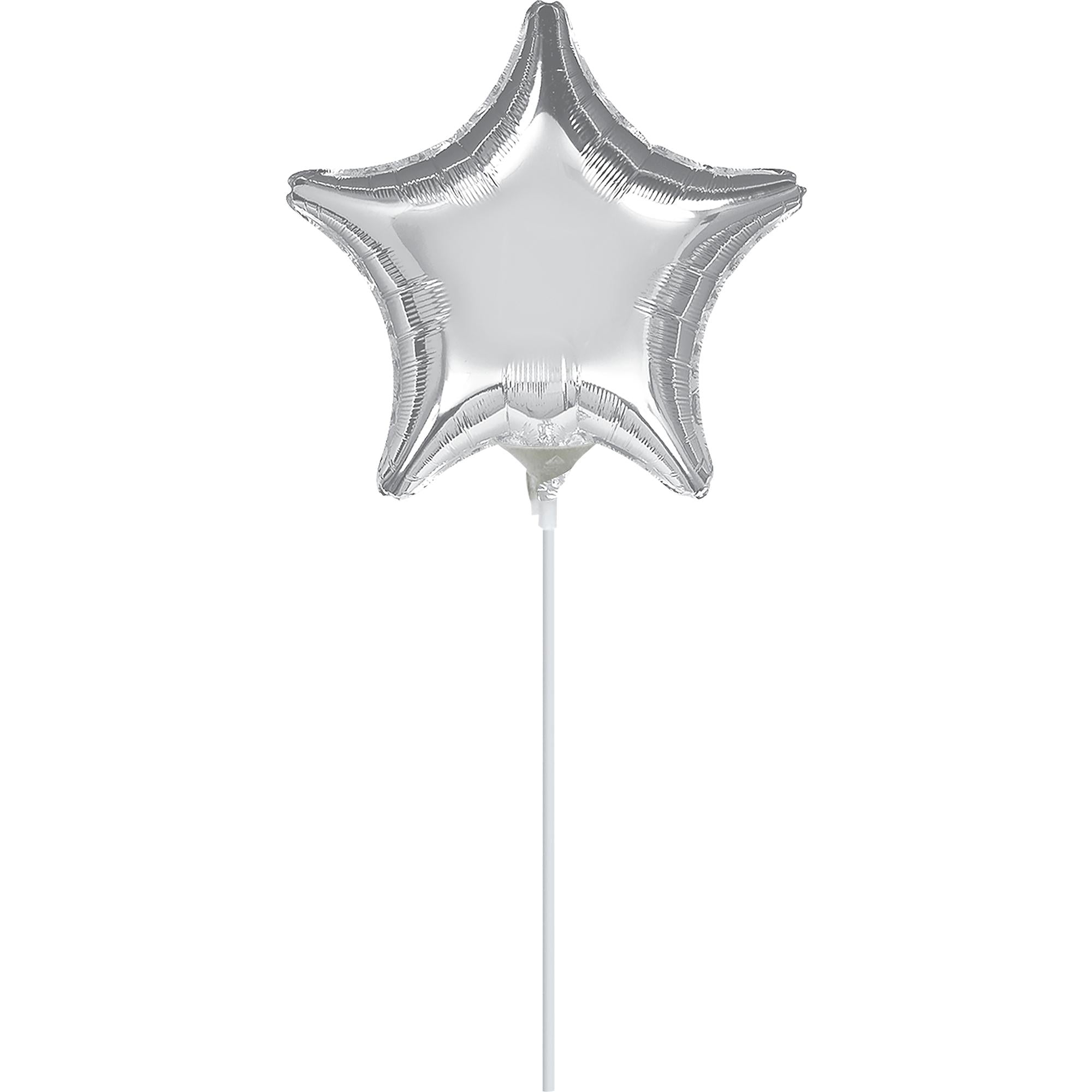 Silver Star Foil Balloon 4in Balloons & Streamers - Party Centre - Party Centre