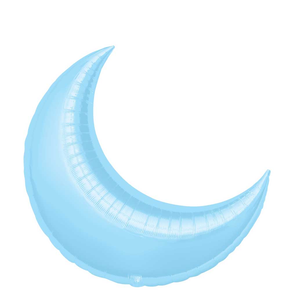 Pastel Blue Crescent Super Shape Balloon 26in Balloons & Streamers - Party Centre - Party Centre