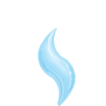 Pastel Blue Curve Mini Shape Balloon 28in Balloons & Streamers - Party Centre - Party Centre