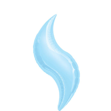 Pastel Blue Curve Super Shape Balloon 36in Balloons & Streamers - Party Centre - Party Centre