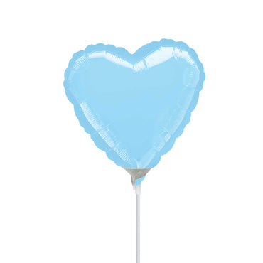 Pastel Blue Heart Mini Shape Balloon 9in Balloons & Streamers - Party Centre - Party Centre