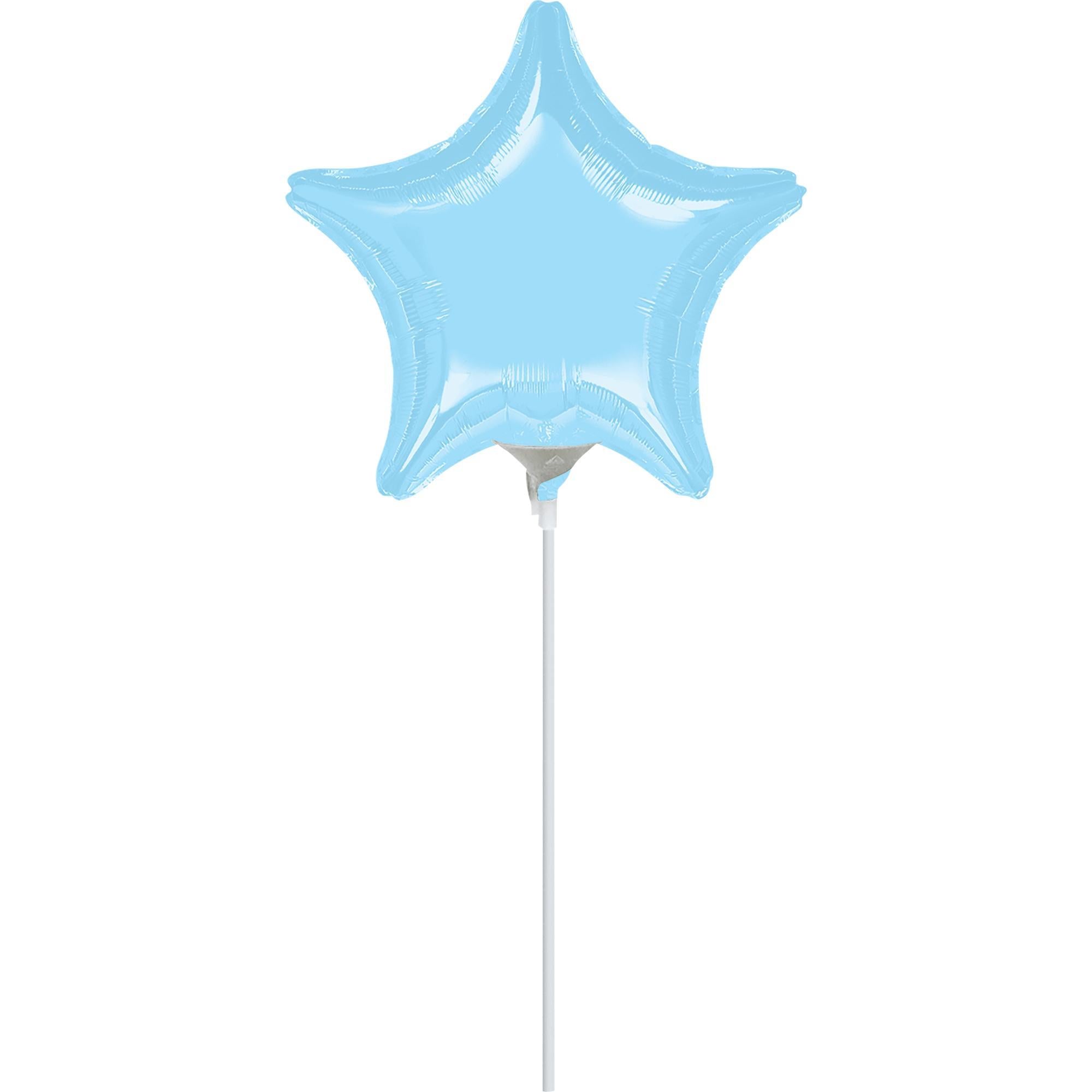 Pastel Blue Metallic Pearl Star Foil Balloon 10cm Balloons & Streamers - Party Centre - Party Centre