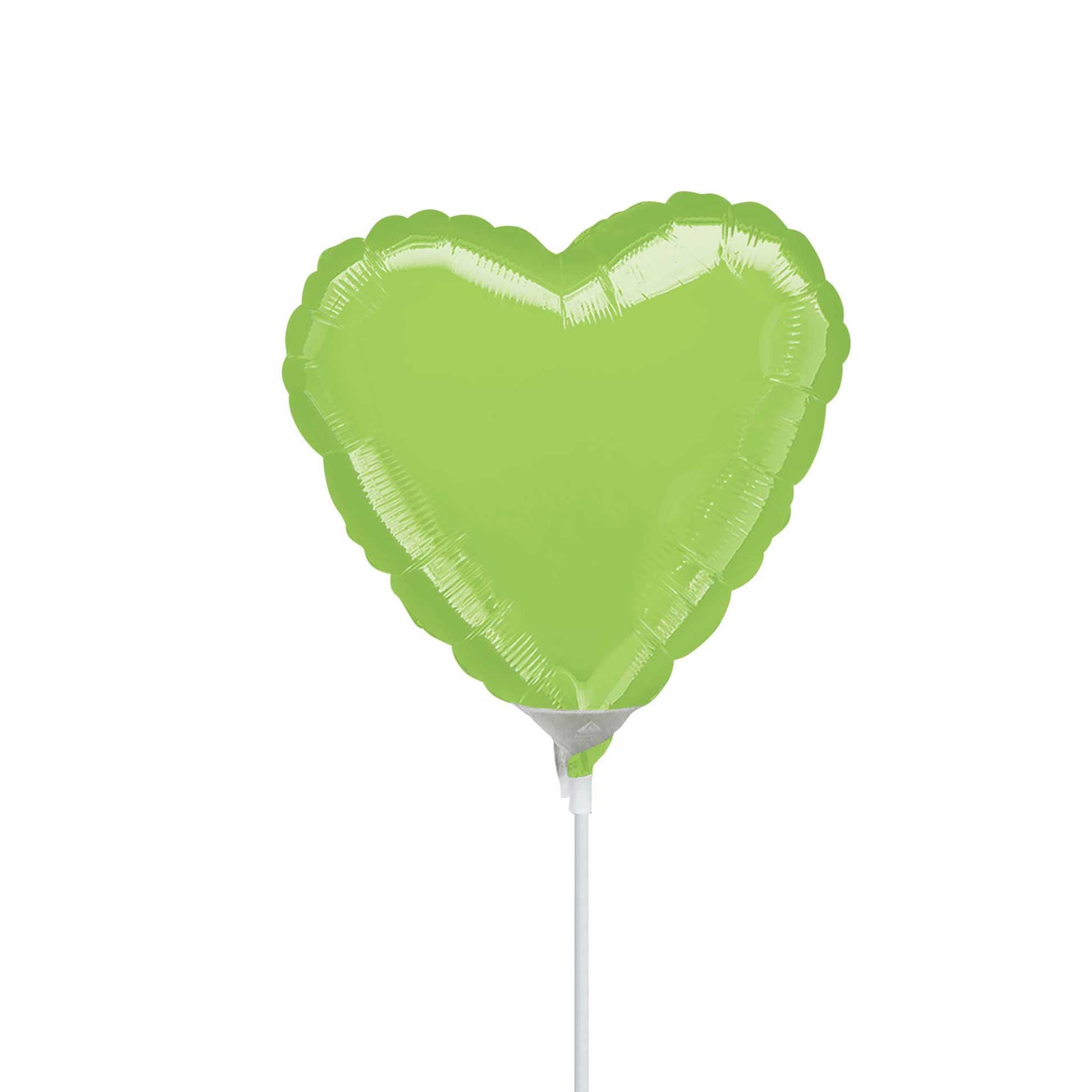 Lime Green Heart Mini Shape Foil Balloon 9in Balloons & Streamers - Party Centre - Party Centre