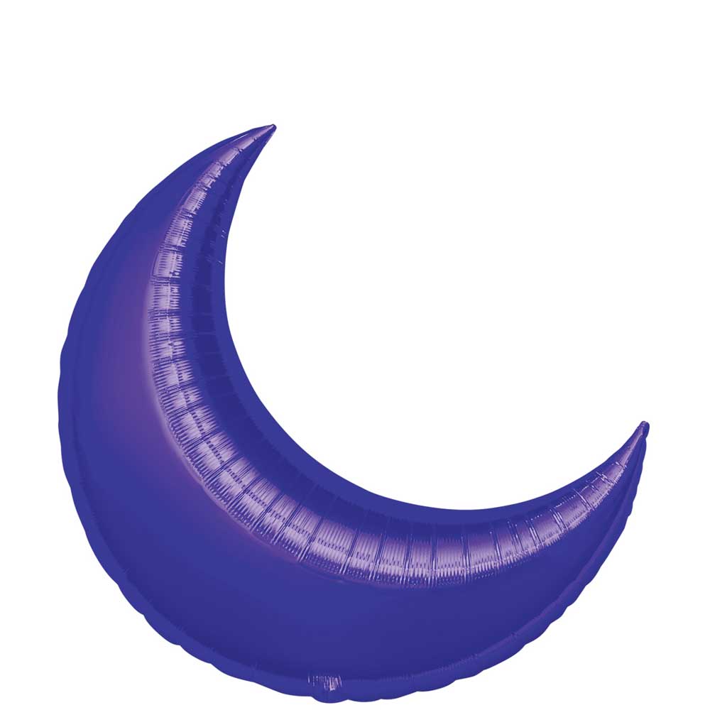 Purple Crescent Super Shape Balloon  26in Balloons & Streamers - Party Centre - Party Centre