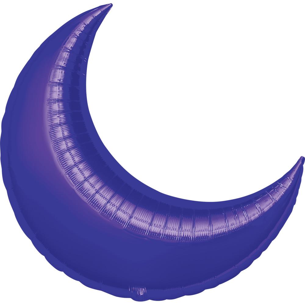 Purple Crescent Super Shape Balloon 35in Balloons & Streamers - Party Centre - Party Centre