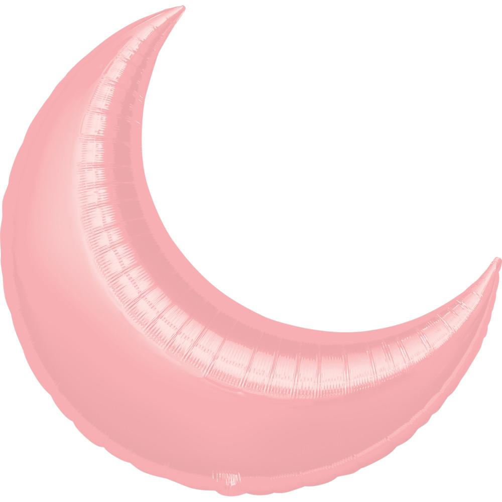 Pastel Pink Crescent Super Shape Balloon  35in Balloons & Streamers - Party Centre - Party Centre