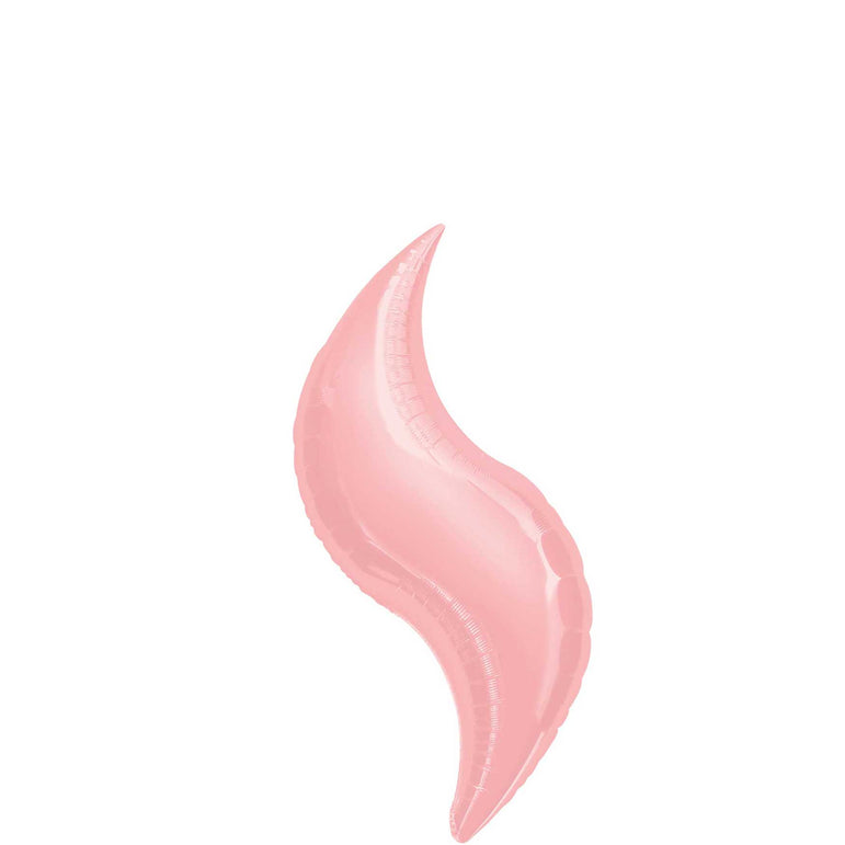 Pastel Pink Curve Mini Shape Balloon 28in Balloons & Streamers - Party Centre